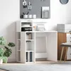 vidaXL Scrivania con ripiano bianco 90 x 48 x 101,5 cm Anteprima dell’immagine prodotto 2