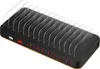 A black charging station with multiple clear dividers and USB ports, shown from a diagonal angle on a white background. Náhľad obrázku produktu