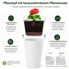Blumentopf / Pflanztopf, Höhe 70 cm,  Ø 36, weiß, matt, 18 Produktbild-Vorschau 8