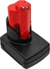 A close-up studio shot of a red and black battery pack for a power tool. Náhled obrázku produktu