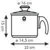 Doppelwandiger Milchtopf PRESTO mit Deckel ø 16 cm, 2.0 l Produktbild-Vorschau 2
