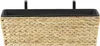 A rectangular planter box made of woven natural material with a black plastic liner, shown against a white background. Podgląd zdjęcia produktu