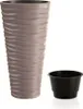 A tall, textured planter and a smaller inner pot are shown against a white background. Náhľad obrázku produktu