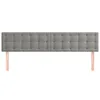vidaXL Kopfteile Hellgrau 200x5x78/88 cm Samt Produktbild-Vorschau 3