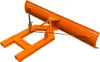 An orange snow plow attachment for a forklift, shown against a white background. Produktbild-Vorschau