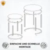 FORTENA Couchtisch Set 2tlg Rund, Marmor Look, mit weißem Produktbild-Vorschau 9