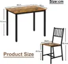 Esstischgarnitur Rustikales Braun/Schwarz 90x60x75,5 cm mit Produktbild-Vorschau 6