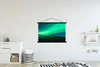 MuchoWow® Textilposter Nordlichter - Brücke - Island 120x80 Produktbild-Vorschau 2