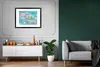 MuchoWow® Gerahmtes Poster Schnee - Schule - Dorf - Blau Produktbild-Vorschau 8