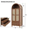 Merax Kleiderschrank mit Bogen-Nische und Rattan-Doppeltür, Produktbild-Vorschau 12