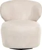 BELIANI Sessel Beige Stoff Drehbar Metallgestell Modernes Produktbild-Vorschau 5