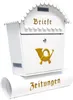 Großer Briefkästen XXL Zeitungsrolle Briefkasten Weiß 1RS Produktbild-Vorschau 2