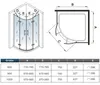 90X90X195cm Duschkabine Runddusche Duschabtrennung Produktbild-Vorschau 7