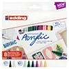 Edding Acrylic, Schwarz, Blau, Braun, Grün, Hellblau, Pink, Produktbild-Vorschau 1