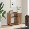 vidaXL Príkonový stolík, Imitácia dreva Artisan, 70x35x60,5 Náhľad obrázku produktu 3