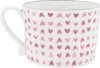 Tasse, Becher Hearts all over Herzen weiß rosa 300ml Produktbild-Vorschau 2