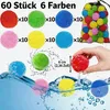 60er Set Wiederverwendbare Wasserbälle,saugfähige Produktbild-Vorschau 2