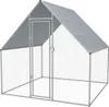 vidaXL Outdoor-Hühnerkäfig 2x2x1,92 m Verzinkter Stahl Produktbild-Vorschau 5