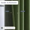 2 Stück Samt Vorhänge Blickdicht Gardinen Wärmeisoliert Produktbild-Vorschau 3