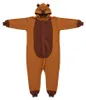 Pyžamo overal Kigurumi kostým pre dospelých Hnedá Kapybara Náhľad obrázku produktu 5