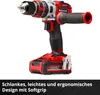 A red and black cordless drill is shown against a white background. Produktbild-Vorschau