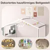 Hausbett mit Schreibtisch, Kinderbett mit abnehmbarem Produktbild-Vorschau 3