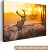 MuchoWow® - Leinwandbilder - Hirsche - Winter - Produktbild-Vorschau 1