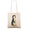 Mr. & Mrs. Panda Einkaufstasche Pinguin Blumen - Produktbild-Vorschau 2