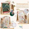 COSTWAY Kinder Tafel Holz, doppelseitige Spieltafel mit Produktbild-Vorschau 5