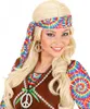 Hippie Halskette & Ohrringe mit Peace-Zeichen für Flower Produktbild-Vorschau 2