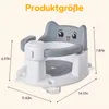 Baby Badesitz Grau 30 x 12 x 36,8 cm mit Anti-Rutsch-Basis, Produktbild-Vorschau 2