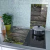Spritzschutz Herdabdeckplatte Schneidebrett aus Glas Holz Produktbild-Vorschau 3