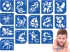 Tytoo. Pochoirs de tatouage - audacieux 15pcs Voir les images du produit 1