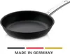 A black frying pan with a silver handle is shown against a white background. Below the pan are the German flag colors and the text "MADE IN GERMANY". Náhľad obrázku produktu