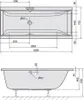 CLEO vasca rettangolare 160x75x48cm, nero opaco Anteprima dell’immagine prodotto 2