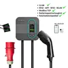 A wallbox charging station with accessories and feature list. Produktbild-Vorschau