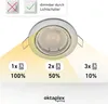6er Set Oktaplex Einbaustrahler schwenkbar 3-Step dimmbar Produktbild-Vorschau 4