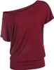 RED by EMP Damen bordeaux-rotes lockeres Basic T-Shirt Produktbild-Vorschau 1