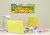 Wallario Premium Leinwandbild Tulpenwiese unter blauem Produktbild-Vorschau 3