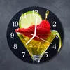 Glasuhr Wanduhr Küchenuhr Echt-Glas 30fi cm Cocktail Produktbild-Vorschau 2