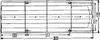 A technical drawing of a vehicle's rear light with dimensions. Anteprima dell’immagine prodotto