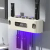 Béžový nástěnný držák na zubní kartáčky s UV zářením, Náhled obrázku produktu 1