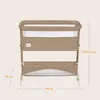 A baby crib/bed with dimensions indicated by measurement lines and text. Náhľad obrázku produktu