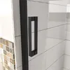 90x185cm Schwarz Duschkabine Drehtür Nischentür 6mm Produktbild-Vorschau 3