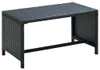 vidaXL Konferenčný stolík čierny 70 × 40 × 38 cm Poly ratan Náhľad obrázku produktu 4