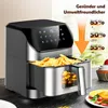 8L Digitale Heißluftfritteuse Airfryer, Friteuse Heissluft Produktbild-Vorschau 6