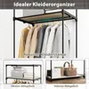 COSTWAY Szafa materiałowa, szafa materiałowa z drążkiem na Podgląd zdjęcia produktu 4