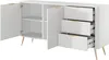 BETTSO Weiß LANTE Kommode 163 cm - 2 Türen, 3 Schubladen, Produktbild-Vorschau 5