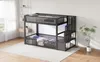 Letto a castello 90x200 cm, design basso, scala con Anteprima dell’immagine prodotto 11