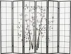 6 pan Paravent japonais bois en noir dessin bambou Voir les images du produit 1